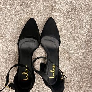Lulu's Black Pointed Toe Heels
